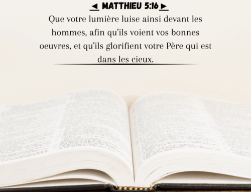 QUE TES OEUVRES PARLENT POUR TOI